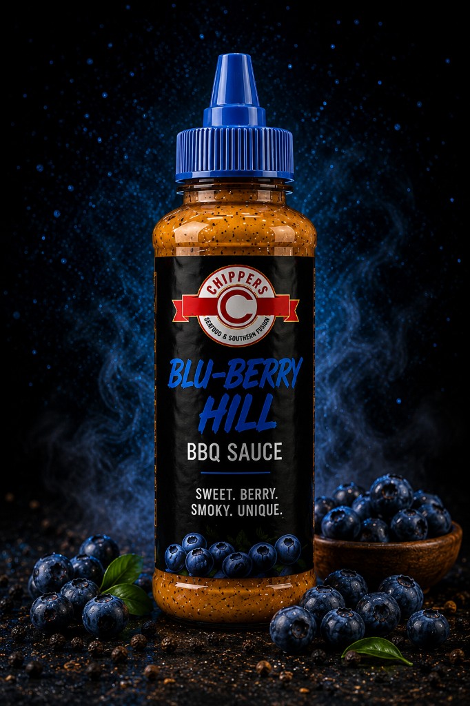 Chippers Blu-Berry Hill BBQ Sauce bottle