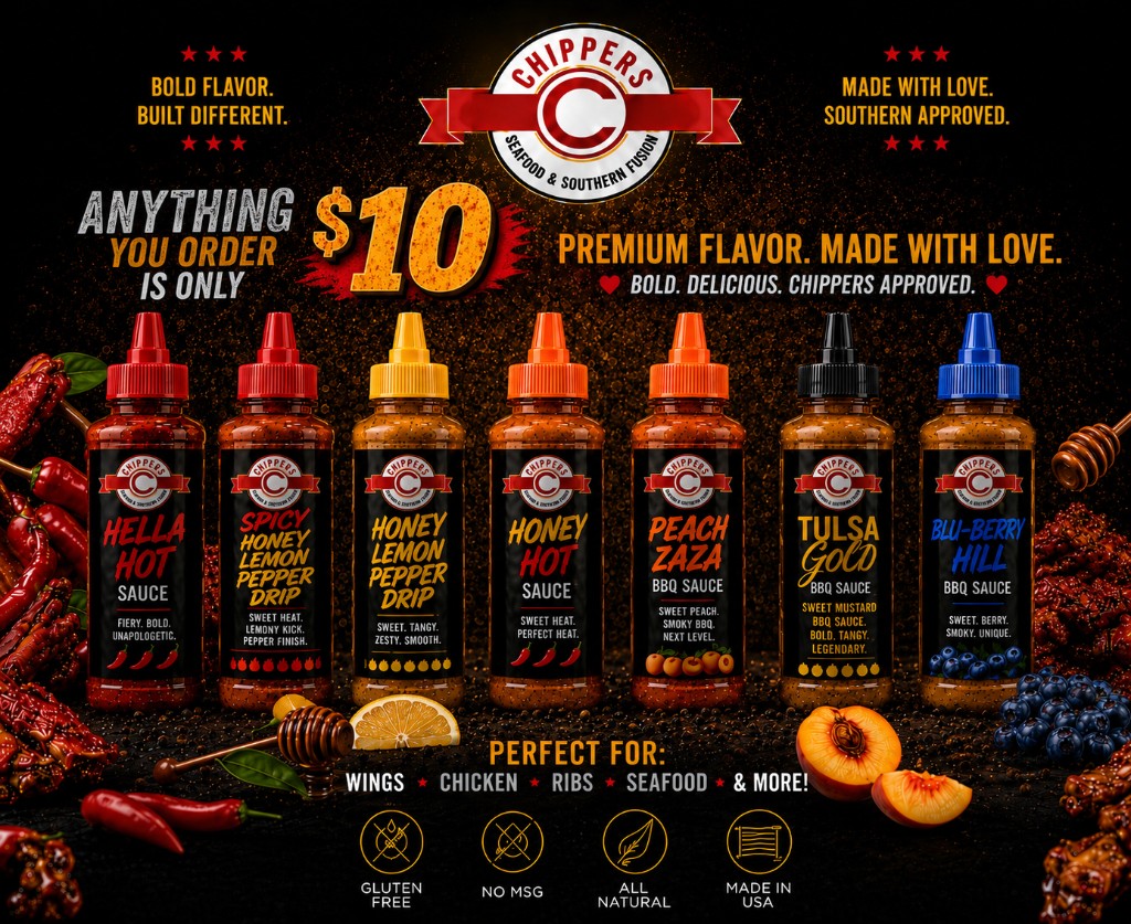 Chippers signature sauces — only $10 per bottle