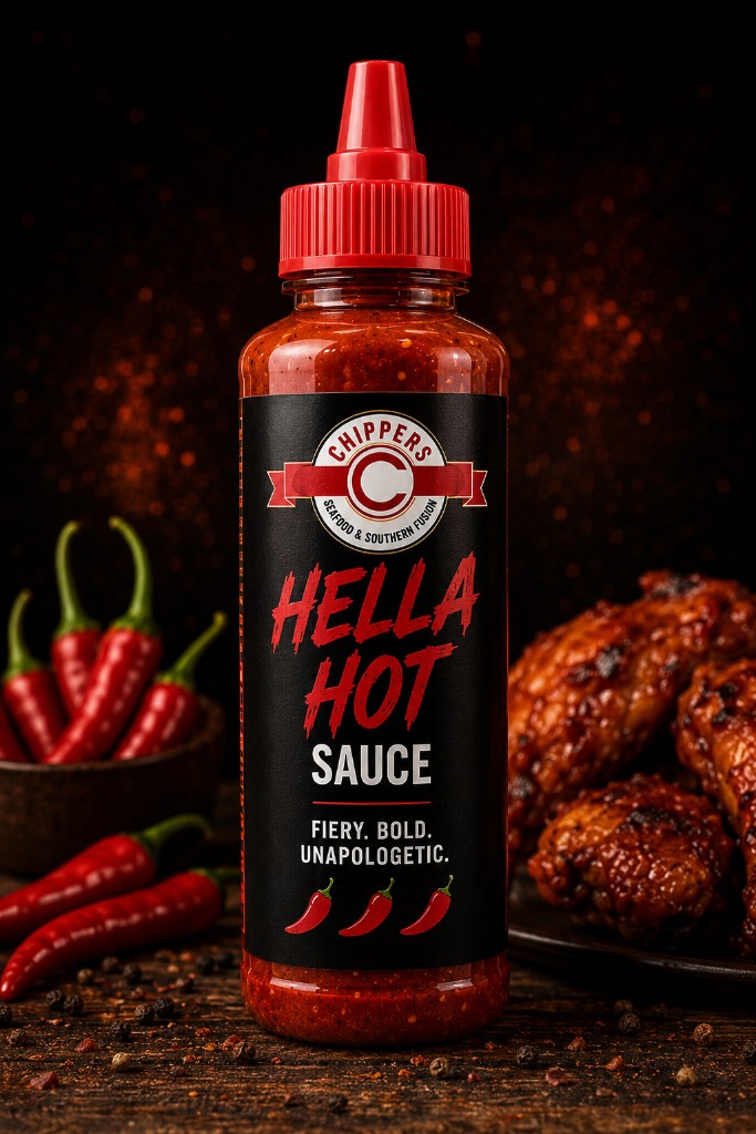 Chippers Hella Hot Sauce bottle