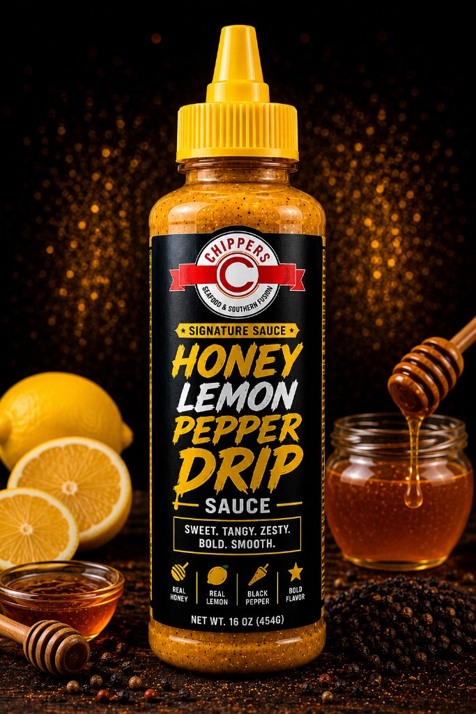 Chippers Honey Lemon Pepper Drip bottle