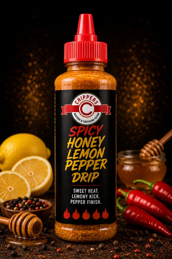 Chippers Spicy Honey Lemon Pepper Drip bottle